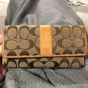 Coach tan wallet